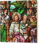 Stained Glass Scene 11 Wood Print