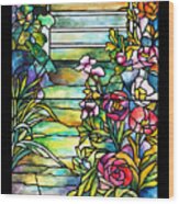 Stained Glass Tiffany Robert Mellon House Wood Print