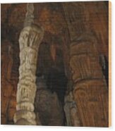 Stalacmites In Luray Caverns Va Wood Print