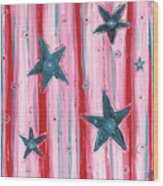 Stars And Stripes Wood Print