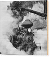 Steam Engine #6 Wood Print