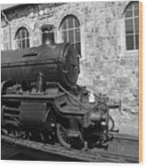 Steam Train In Station Wood Print