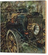 Steampunk Automobile Wood Print