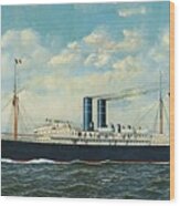 Steamship Merida In New York Harbor Wood Print
