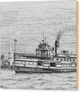 Steamship Nobska Wood Print