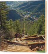 Steep Manitou Incline And Barr Trail Wood Print