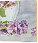 Still Life With Lilacs Wood Print