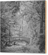 Stone Bridge In The Woods Wood Print