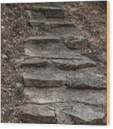 Stone Stairs Wood Print