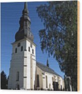 Stora Tuna Church Wood Print
