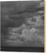 Storm Clouds Over Ocean #1 Wood Print
