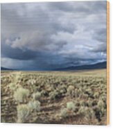 Storm In Utah Wood Print