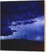 Storm On Farmer's Turnpike Wood Print