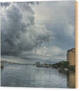 Storm Over Destin Florida Wood Print