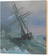 Stormy Sails Wood Print
