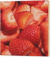 Strawberries 32 Wood Print