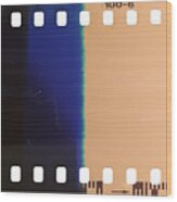 Strip Of The Poorly Exposed And Developed Celluloid Film Wood Print