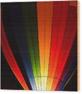 Striped Hot Air Balloon Wood Print
