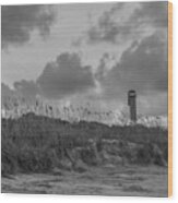 Sullivans Island Lighthouse Sea Breeze Wood Print