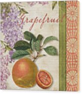 Summer Citrus Grapefruit Wood Print