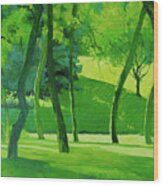 Summer Green Wood Print