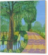 Summer Path Wood Print