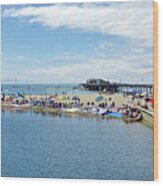 Summers End Capitola Beach Wood Print