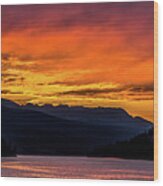 Summit Cove Sunset At Lake Dillon Wood Print