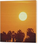 Sun At Ventura Beach Wood Print
