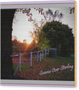 Sun Rise Over Sterling Wood Print