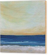 Sun Swept Coast- Abstract Seascape Wood Print