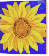 Sunflower, Acrylic Painting Wood Print