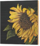 Sunflowervi Wood Print