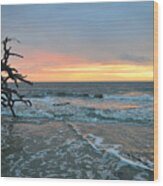 Sunrise At Driftwood Beach 1.3 Wood Print