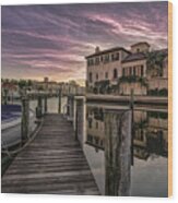 Sunrise At Naples, Florida Wood Print