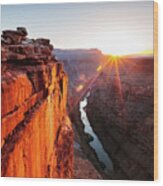 Sunrise At Toroweap Point, Grand Canyon, Usa Wood Print