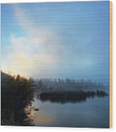 Sunrise At Vermilion Lake Wood Print