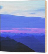 Sunrise From Pilchuck Summit Wood Print