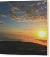 Sunrise On Cadillac Mountain Wood Print