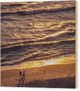 Sunrise On Melbourne Beach Wood Print