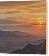 Sunrise Over Anza-borrego Desert Wood Print
