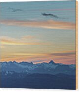View From Mount Seymour At Sunrise #1 Wood Print