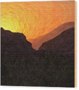 Sunrise Over Zion Wood Print