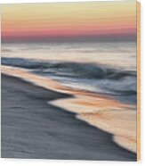 Sunrise Waves Wood Print