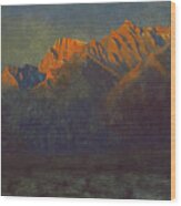 Sunrise_in_the_sierras Wood Print