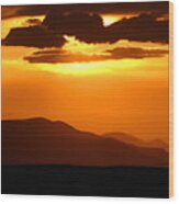 Sunset Along Colorado Foothills Wood Print