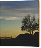 Sunset At Doughton Park On The Blue Rdige Parkway Wood Print