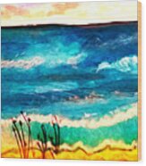 Sunset Beach Wood Print