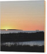 Sunset On Orcas Island Wood Print