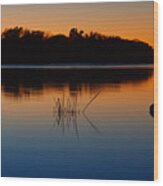 Sunset On The Llano River Wood Print
